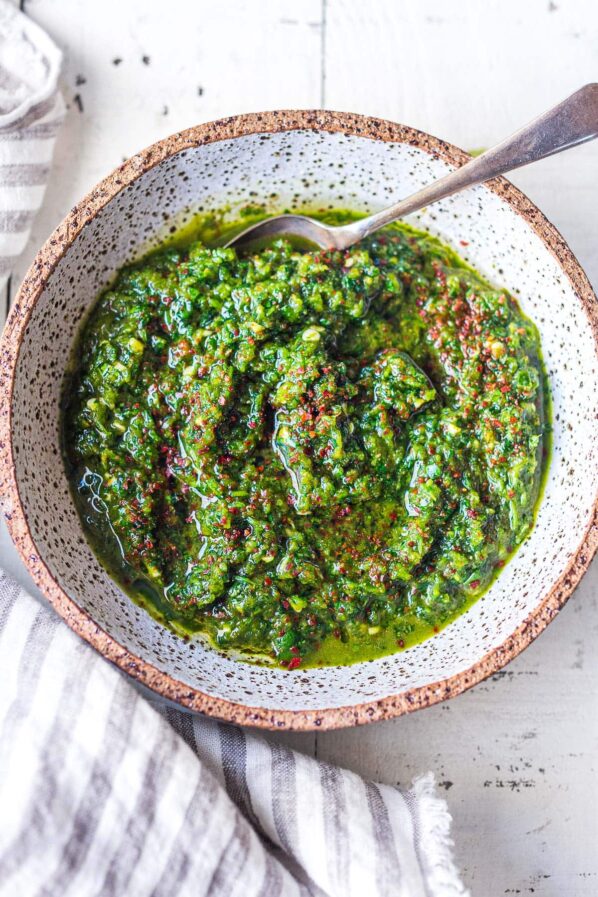 Cilantro · Parsley · Mint · Garlic Sauce